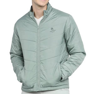Veste matelassée en polyester à col montant pour hommes Saison d'hiver Logo avant teint uni Vente en ligne Styles de joueurs - Product Image 1