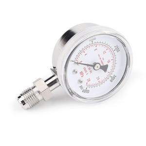 เกจวัดความดันแบบอนาล็อก ตัวเรือนสแตนเลส แบบเกลียวเชื่อมต่อขนาด 1/4 นิ้ว แบบแกน - Product Image 5