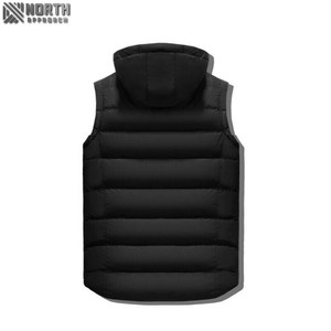 Gilet matelassé isolé pour hommes noir rembourré en duvet vente en gros de haute qualité hommes coupe-vent veste bouffante gilet hiver chaud bouffée hommes - Product Image 4