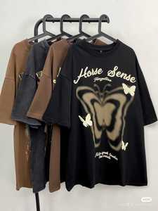 เสื้อยืดโอเวอร์ไซส์ผ้าแคนวาส 100% สำหรับผู้ชาย ลายตัวอักษรยาวแบบคลาสสิก 3 มิติ พร้อมโลโก้โฟม ผลิตจากวัสดุเป็นมิตรกับสิ่งแวดล้อม สไตล์วินเทจ แห้งเร็ว - Product Image 5