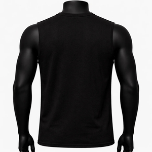 Camiseta sin mangas para hombre con estampado asimétrico de esqueleto y diseño de huesos, estilo casual, para fitness y gimnasio, 100% algodón, personalizable. - Product Image 5