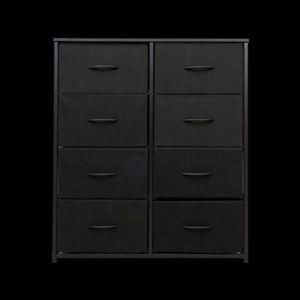Hua Cheng Dresser 8 Drawers Modern Freestanding Storage Bedroom Furniture MDF Panel Pine Stainless Steel - Product Image 1