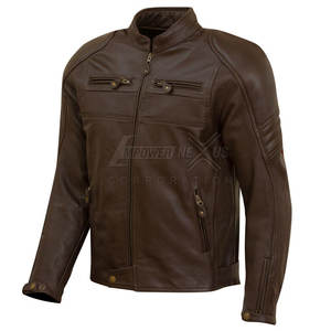 Venta directa de fábrica Chaqueta de moto de cuero genuino superventas Chaqueta de moto transpirable de calidad superior - Product Image 1