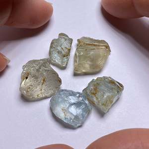 Piedra Preciosa de Aguamarina Natural - Mozambique, Corte Trillón y Esmeralda, Formas Calibradas - Product Image 4