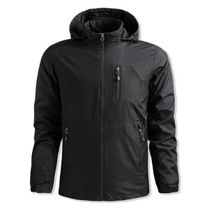 Chaqueta cortavientos de nailon estilo callejero hecho a medida para hombres adultos con capucha y cierre de cremallera servicio OEM de invierno - Product Image 5
