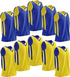 Maillots de basket-ball sans manches personnalisés en gros, chemises d'entraînement d'équipe, hauts athlétiques en maille respirante pour hommes et jeunes, vêtements de sport - Product Image 5