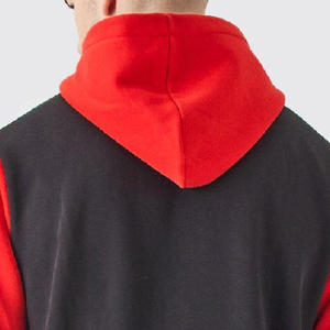 Vente en gros, sweat à capuche surdimensionné en détresse imprimé sur mesure, tissu polaire motif lavage vintage, rouge unique brodé - Product Image 5