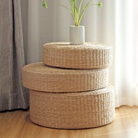 Poufs en jacinthe d'eau compressée, tabourets, prix le plus bas, poufs tissés à la main, tabourets ottoman