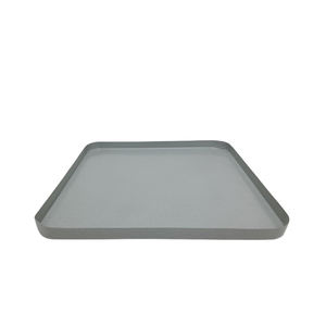 Bandeja soldada decorativa de hierro Juego de 2 bandejas de servicio de color blanco de tamaño pequeño con los mejores precios de venta hechas a mano - Product Image 2