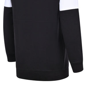 Sudadera de bloque de Color con textura negra de algodón 100% de alta calidad para hombre, Top de punto transpirable ecológico para Otoño Invierno Formal - Product Image 6