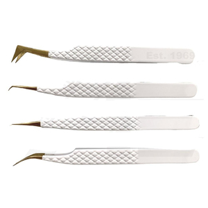 ชุดแหนบต่อขนตาสแตนเลสแบบมืออาชีพป้องกันไฟฟ้าสถิตย์ปลายแยกวอลลุ่ม OEM/ODM ด้ามจับที่สะดวกสบาย - Product Image 5