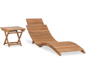 Chaise longue d'extérieur ergonomique à dossier à lattes (qualité marine) - Product Image 5