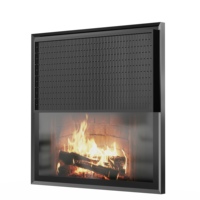 Chauffage de cheminée électrique mural 1700W chauffage télécommande LCD effet de flamme