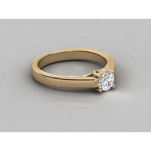 Anillo de Diamante Solitario Brillante en Oro de 14K - Product Image 5