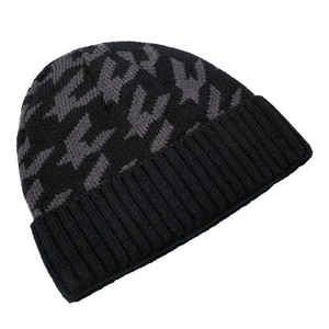 Vente en gros de bonnets tricotés en jacquard personnalisés Bonnet chaud d'hiver en laine acrylique à vendre - Product Image 2