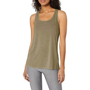 Débardeur pour femmes de qualité supérieure, sur mesure, grande taille, en coton et fibre de bambou, vente chaude, débardeur uni pour femmes de sport - Product Image 4