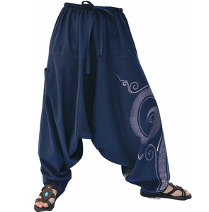 Breathable High Quality 100% Polyester Unisex Winter Joggers <b>Pants</b> Custom Logo French Terry Multi Color <b>Drop</b> <b>Crotch</b> Sweatpants - Product Image 2