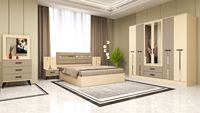 Juego de Dormitorio Moderno con Estructura de Cama, Literas, Tamaño Queen/King, Tablero de Aglomerado Más Vendido, 4 Cajones de Almacenamiento, Muebles para el Hogar