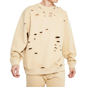 เสื้อสเวตเตอร์สำหรับผู้ชายเสื้อแนวสตรีทแบบโอเวอร์ไซส์ไหล่ตกเสื้อสเวตเชิ้ตแขนยาวคอกลมแบบหนาสำหรับผู้ชายโลโก้ออกแบบได้ตามต้องการ - Product Image 1