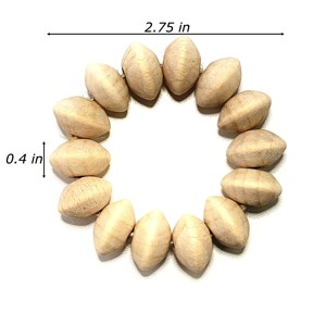 ลูกปัดไม้ธรรมชาติขนาด20มม. 25มม. 30มม. รูปร่างที่กำหนดเองและลูกปัดสีไม้รูปทรงและขนาด - Product Image 4