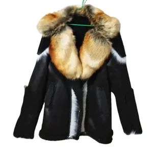 Hot Sale mens coats 2021 New Winter Men's Fashion Faux Fur Collar Jacket Black Coat fur coat winter wear casual