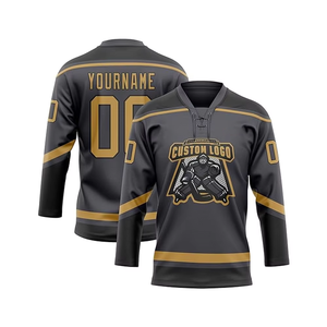 Maillot de hockey miniature personnalisé avec logo personnalisé Impression par sublimation Nouveau design Uniforme et maillot de hockey sur glace - Product Image 3