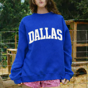 Sweat-shirt à col montant imprimé surdimensionné pour femmes, confortable, chaud, ample, décontracté, streetwear d'hiver pour tous les jours - Product Image 5