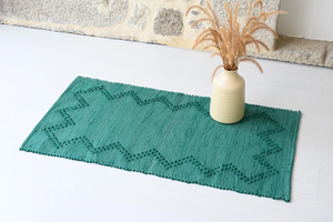 <b>Small</b> Area Green High Quality Cotton Rug <b>Small</b> Rugs for Bedroom Washable Rug Bathroom Rug Carpet Wholesaler Price - Product Image 3