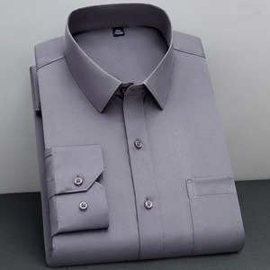 Camisas de talla grande para hombre 100% algodón nueva moda camisa sin hierro antiarrugas clásico sólido negocios Casual ropa suave manga larga - Product Image 6