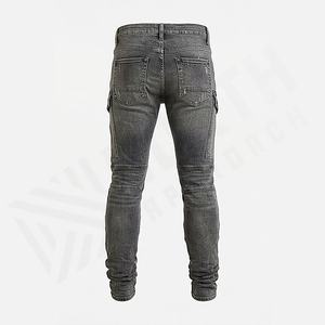 Manufacturer New Fashion Autumn Casual Men's Jeans Pants Male Mid Customized Color <b>Denim</b> Simple Design <b>Trousers</b> Wholesale High - Product Image 2