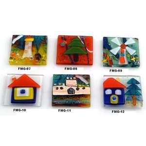 5X5 cm de vidrio Evil Eyes Imán de nevera Categoría de producto única y elegante - Product Image 2