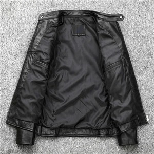 Sheepskin Top Quality Leather <b>Jacket</b> Men Motorcycle Biker Spring Natural Genuine Leather <b>Jackets</b> Slim <b>Short</b> Coat Soft Leather - Product Image 4