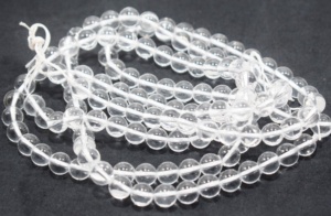 AA Grado 8mm15 Strand Natural Clear Crystal Quartz Cuentas redondas Loose Nature Crystal Product - Product Image 3