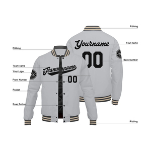 <b>Summer</b> breathable wool varsity <b>jacket</b> for <b>men</b> with custom embroidery windproof bulk teamwear style - Product Image 3