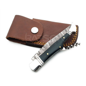 Couteau de chasse pliant à manche léger en bois de Damas personnalisable OEM Lame précise pour un transport quotidien Qualité DIY - Product Image 5