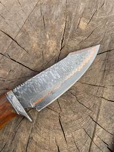 Cuchillo con Funda de Cuero, Regalo para Camping, Servicio OEM, Alta Calidad, Hecho a Mano, Acero de Damasco, de Bolsillo - Product Image 6