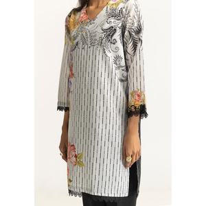 Conjunto de Traje de 3 Piezas para Mujer con Estampado de Diamantes en Blanco y Negro - Product Image 3