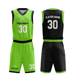 Uniforme de equipo de baloncesto para hombre, transpirable, de talla grande, estampado personalizado, 100% camisetas de poliéster con nombre de equipo, kits de baloncesto - Product Image 4