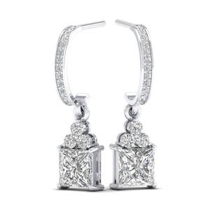 REYES personnalisé or 14K CVD HPHT diamant de laboratoire boucles d'oreilles pendantes de luxe fiançailles cadeaux de mariage bijoux fins pour les femmes - Product Image 5
