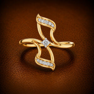 แหวนเพชรทรงกลมเจียระไนแบบสวอลล์  ทองคำขาว 14K  เกรด DEF VVS  งานฝีมือชั้นดี ของขวัญวันครบรอบ  รับผลิตตามสั่ง ขายส่งจากโรงงาน - Product Image 1