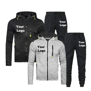 2024 ensemble de survêtement pour hommes avec logo personnalisé survêtement hommes manches longues avec capuche vêtements de sport en plein air costume pour hommes - Product Image 1