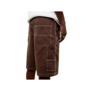 กางเกงยีนส์เอวสูงของผู้ชายกางเกงขาสั้นผ้ายีนส์แบบมีรูสำหรับฤดูร้อนพิมพ์ลายดอกไม้แฟชั่นวินเทจ - Product Image 2