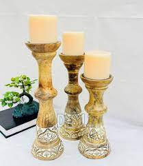 Bougeoir en bois écologique pour les mariages et la décoration rustique Bougeoir en bois élégant fait à la main intérieurs modernes et rustiques - Product Image 6