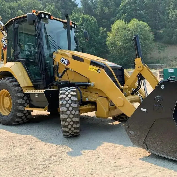 Mesin penggali backhoe 420 CAT420f CAT430 4x4 roda 20 ton backhoe loader kucing 440 backhoe bekas