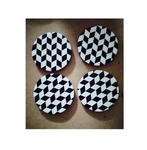 Posavasos pulido hecho a mano, posavasos con incrustaciones de hueso, forma redonda para uso en la Oficina y el hogar, 100% natural - Product Image 1