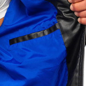 Veste en cuir de mouton véritable à la mode, en toile, pour homme, hiver, chaude, coupe-vent, imperméable, respirante, style vintage - Product Image 5