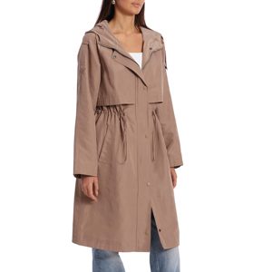 Femmes hiver surdimensionné simple boutonnage cordon taille veste à glissière résistant à l'eau Trench manteau respirant capuche cachemire Plus - Product Image 5