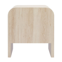 Table de chevet de style européen moderne du milieu du siècle en bois dur naturel avec 2 tiroirs Design rustique pliable intelligent pour la maison de la chambre à coucher