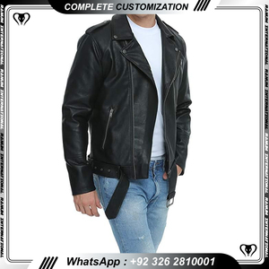 <b>Slim</b> <b>Fit</b> <b>Jacket</b> Wholesale Men <b>Slim</b> <b>Fit</b> Multi Zipper Leather Motorcycle <b>Jacket</b> Leather - Product Image 6