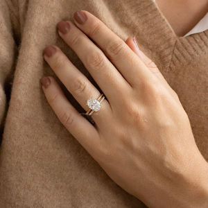 แหวนหมั้นเพชรโมอิสตัดวงรี2.50 CT แหวนวงรีน้ำแข็งบดยาวแหวนเพชรโมอิสโซลิแทร์คลาสสิกสำหรับเธอ - Product Image 4